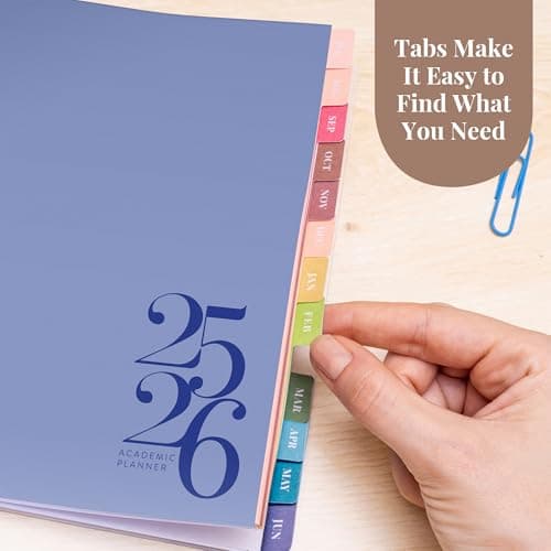 Rileys Academic Planner 2025-2026, Daily, Weekly & Monthly Planner, July 2025 - June 2026, Student Notes Pages, Twin-Wire Binding, Weekly Agenda for School & Work (8 x 6-Inches, Blue, Classic) 8