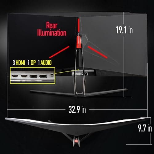 Deco Gear 35-Inch Curved Ultrawide Gaming Monitor | 3440 x 1440 | 120Hz | 1ms MPRT | Adaptive Sync | HDMI 2.0 x2 | DisplayPort 1.4 x2 | 99% sRGB 7