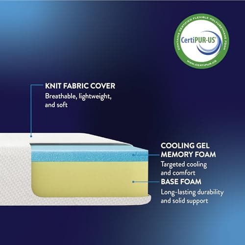 Best Price Mattress 5 Inch Memory Foam Mattress, Medium Firm, Cooling Gel Infused, Certified Safe Foams & Fabric, Mattress in a Box, Twin 9