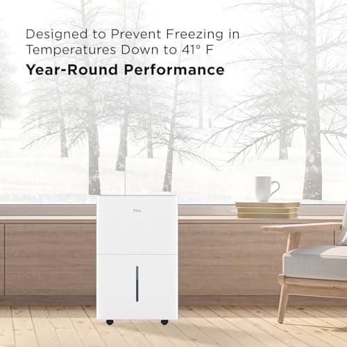 TCL 2000 Sq. Ft. Smart Dehumidifier, Energy Star Most Efficient 2024, Ultra-compact, 25 Pints Per Day, Ideal for Basements, Rooms, and Other Living Spaces, Works with Alexa/Google Assistant – H25D44W 8