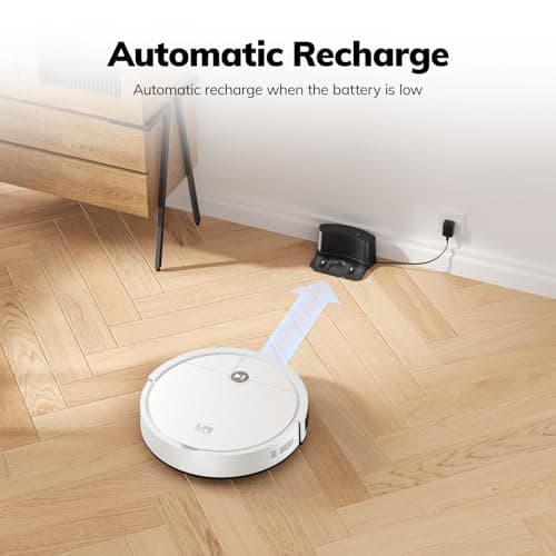 ILIFE V2 Robot Vacuum Cleaner, Tangle-Free Suction, 120 Mins Runtime, Slim, Self-Charging Robotic Vacuum Cleaner, Ideal for Pet Hair and Hard Floors 8