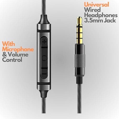 Betron BS10 Earphones Wired Headphones in Ear Noise Isolating Earbuds with Microphone and Volume Control Powerful Bass Driven Sound, 12mm Large Drivers, Ergonomic Design 5