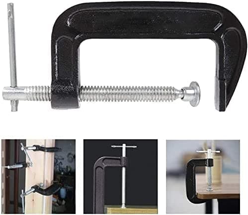 2 Inch C-Clamp Set, Heavy Duty Steel C Clamp Industrial Strength C Clamps for Woodworking, Welding, and Building (4Pcs) 5