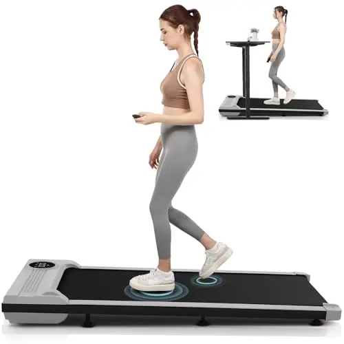 Treadmills for Home,Under Desk Walking Pad Treadmill,2-in-1 Running,Walking & Jogging Portable Running Machine with Remote Control,No Assembly Required,2025 Upgrade