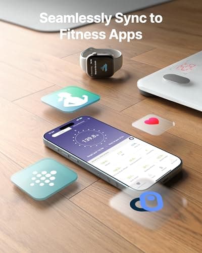 FITINDEX Smart Scale for Body Weight, FSA&HSA Eligible, Scale with BMI, Body Fat, Muscle Mass, Bluetooth,13 Body Composition Analyzer, Sync APP, Digital Bathroom, 400lb, White 6