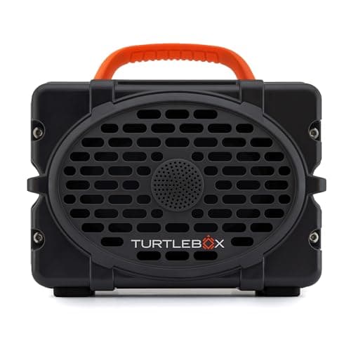 Turtlebox Original Gen 3: Portable Outdoor Bluetooth Speaker – Ultra-Loud (120dB), Waterproof (IP67), Rugged, Impact-Resistant, 3-Day Battery | Party Mode: Unlimited Pairing Stereo, Gray/Blaze Orange