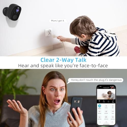 Rraycom 5G/2.4G WiFi Security Cameras Wireless Outdoor, 2K Battery Powered AI Motion Detection Siren Alarm Home Indoor Camera,Color Night Vision, 2-Way Talk, IP65 Waterproof, Works/Alexa, Cloud/SD 6