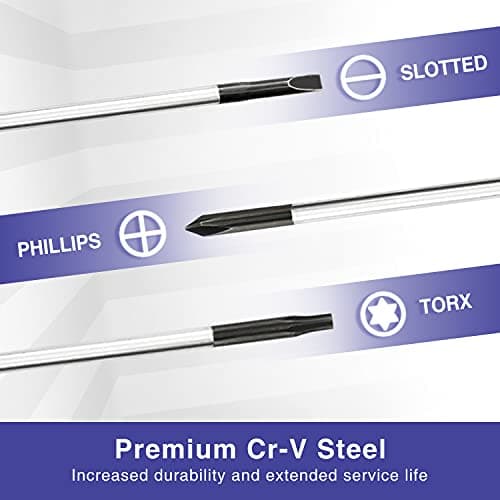 WORKPRO 10-Piece Precision Screwdriver Set with Pouch, Magnetic Small Screwdrivers with Phillips, Slotted, Torx Star, Mini Screwdriver Repair Tool Kit for Eyeglass, Watch, Computer, Laptop, Phone 5