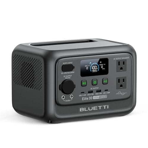 BLUETTI Elite 30 V2 Portable Power Station 600W (Power Lifting 1500W), 288Wh LiFePO4 Battery with 10ms UPS, Emergency Backup Power for Home Blackout/Winter Storm, Solar Generator for Camping/Road Trip