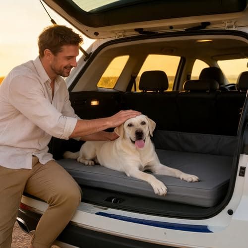 Vonabem Outdoor Waterproof Dog Bed Washable, XL Large Crate Pad 42 inch, Wipeable Leather Pet beds with Removable Cover, Foam Orthopedic Anti-Slip Kennel Pads Reversible, 41"x27" Grey 5