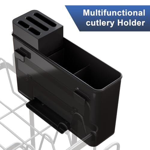 YEYPOP 2 Tier Dish Drying Rack - Expandable Dish Rack Over Sink, 304 Stainless Steel Dish Rack for Kitchen Counter, Dish Drainer w Utensil Holder, Drainboard & Cups Holder, Anti-Rust & Space Saving 7