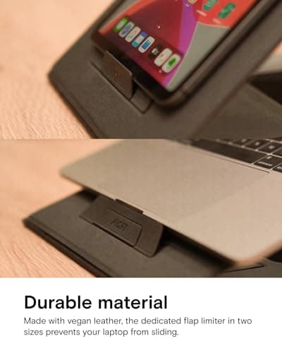 MOFT Folding Laptop Stand Lap Desk, Portable & Mini Computer Stand Laptop Desk for Travel and Home Office, Ergonomic Design with Adjustable Viewing Angles, Lightweight Computer Cooling Riser, Black 6