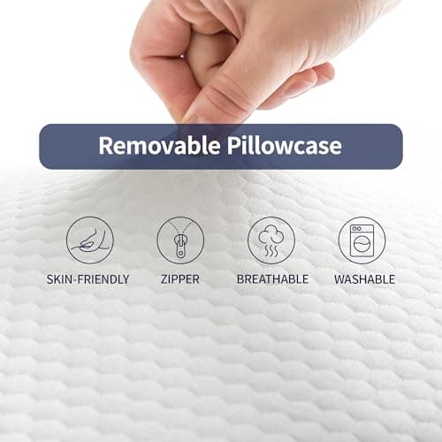 AMICLIBER Ultra Thin Flat Pillow for Sleeping, 2.75'' Thin Pillow for Back Sleeper, Supportive Stomach Sleeping Pillow, Slim Bed Pillow, Machine Washable-Standard Size 5