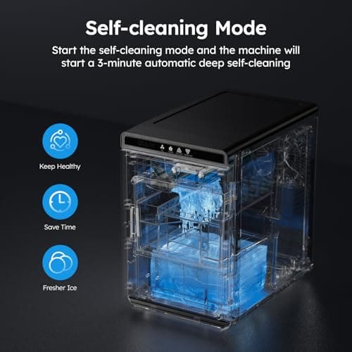 2'' Clear Ice Square Maker Machine,200 PCS/Day,Ice Cube Maker with Automatic Cleaning,Crystal-Clear & Slow-Melting Ice Spheres for Cocktails & Whiskey 5