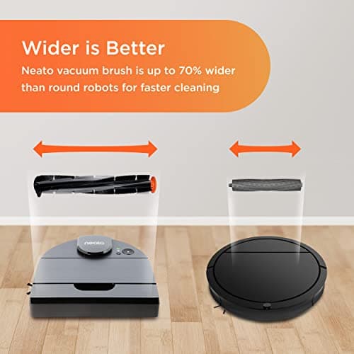 Neato D10 Intelligent Robot Vacuum Cleaner–LaserSmart Nav, Smart Mapping, Cleaning Zones, WiFi Connected, 300-min runtime, Powerful Suction, Max Clean, Edges, Corners & Pet Hair, XXL Dustbin, Alexa 6