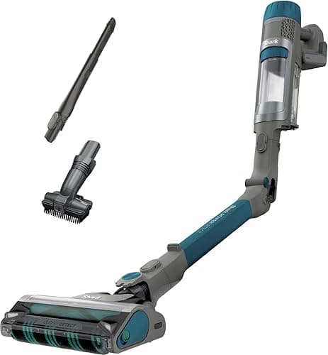Shark IP1251 PowerDetect Cordless Stick Vacuum, HEPA Filtration, 70-Minute Runtime, Carpet & Hard Floor, Portable, XL Dust Cup, Perfect for Pet Hair, Teal (Renewed)