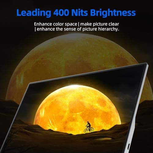 UPERFECT Portable Monitor 4K, 15.6'' Silvery 3840x2160 UHD HDR USB-C Monitor, 100% AdobeRGB, 400cd/㎡Brightness, IPS FreeSync Speaker Travel Extra Screen for Laptop, Type-C HDMI, VESA & Smart Case 6