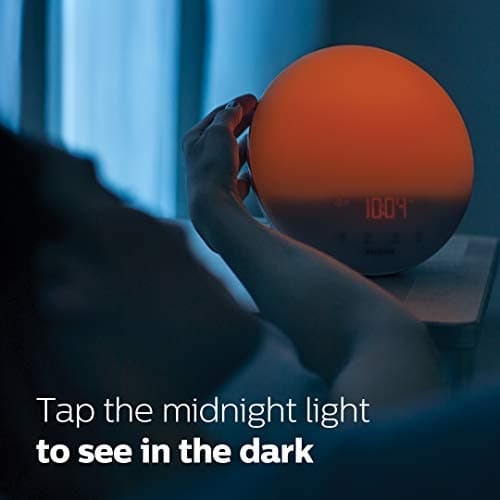 Philips SmartSleep Wake-up Light, Colored Sunrise and Sunset Simulation, 5 Natural Sounds, FM Radio & Reading Lamp, Tap Snooze, HF3520/60 7