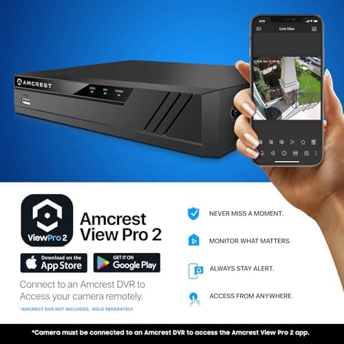 Amcrest Analog 5MP NightColor Outdoor Security Camera, Turret 5MP @ 25fps, CCTV-Coax-BNC, 131ft Full Color Night Vision, Mic, 132° FOV (Not an IP Camera) (DVR Required, Not Included) (AT5N28-W-V3) 9