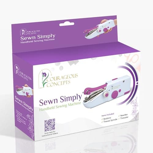 Handheld Sewing Machine – Battery Operated Stitching Machine w/USB Cable – Portable Sewing Machine for Beginners w/Instructional Videos - Mini Sewing Machine for Hemming, Repairs, & Quick Fixes 2