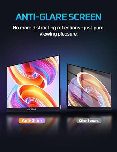 CAPERAVE 17.3" Portable Monitor 4K, 500 Nits 3840 * 2160p 100% Adobe RGB Travel Monitor with Bulit-in Kickstand & Speakers, Portable Computer Monitor, External Monitors for Laptop PC Xbox Switch PS4/5 8