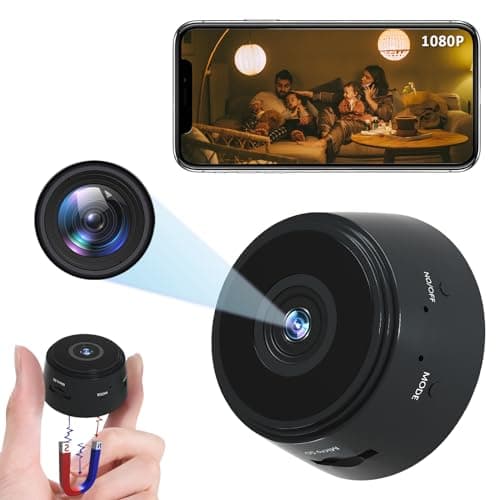 HOEUJIA Mini Spy Camera,Portable Wireless WiFi Hidden Nanny Camera with Night Vision,Home Surveillance Security Cameras for Indoor/Outdoor/Pet