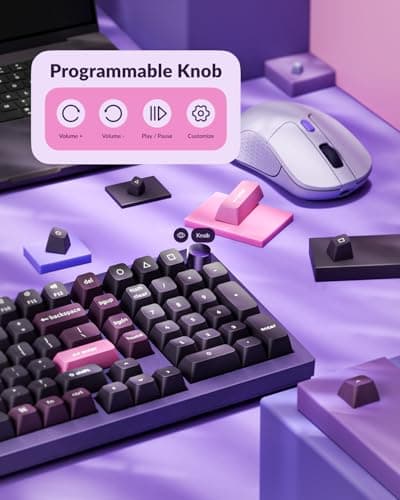 Keychron Q5 Pro Wireless QMK/VIA Mechanical Keyboard, Full Customizable 96% Layout with Programmable Knob, Hot-swappable K Pro Banana Switch Compatible with Mac Windows Linux - Purple 8