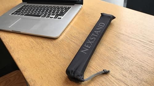 K7 Laptop Stand, Foldable Portable Laptop Stand,Black, Lightweight Ergonomic Laptop Riser for Desk for Laptops universial fit,one Step for Open & Close Design,Compact for Travel,Office,Home,Library 8