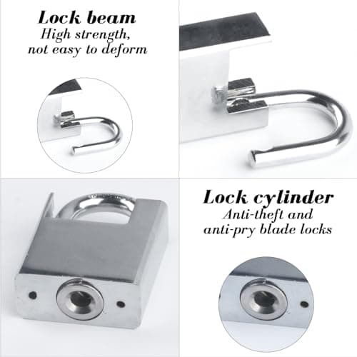 QBXMY7 40 inch/1 Meter Stainless Steel Security Chain Lock with Anti-Cut Padlock & 2 Keys - Heavy Duty Anti-Theft Protection for Bicycle, Motorcycle, Scooter, Door, Fence, Garage 5