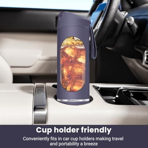 Portable Blender Personal Electric USB，500ML Portable juicer Shakes and Smoothies Blender，Small Blenders，Mixing，Compact、Convenient and Versatile (Purple) 6