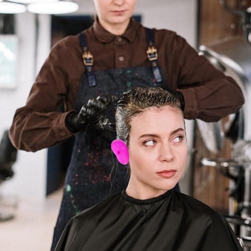 DEARMAMY Hairdressing Ear Cover:3 Pairs Waterproof Silicone Earmuffs for Hair Dye, Flat Iron, Straightener, Hot Styling Tools - Heat Protection Cover 8