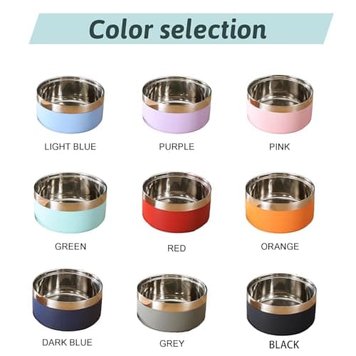 Personalized Dog Bowls with Name, BUGMKCS Customized Steel-stanless Pet Water Bowls for Both Cat & Dog, Engraved Dog Water Bowl, Durable Cute Double Layer Reinforcement Cat Food Bowl for Pets Gifts 7