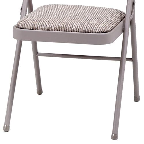 MECO 4-Pack Steel Frame Folding Dining & Event Chairs, Chicory Lace Motif Upholstery, Beige - Foldable Seating with Cushioned Seat and Padded Back for Kitchen, Parties or Game Tables 9