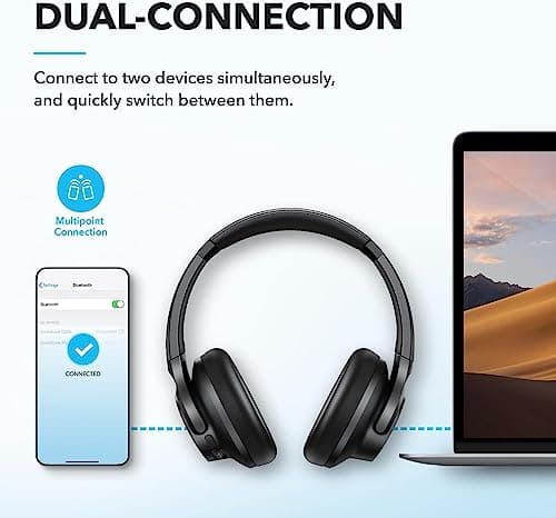 Soundcore by Anker Q20i Hybrid Active Noise Cancelling Headphones, Wireless Over-Ear Bluetooth, 40H Long ANC Playtime, Hi-Res Audio, Big Bass, Customize via an App, Transparency Mode 7