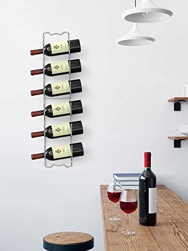 Elbourn Towel Rack Wall Mounted Metal Wine Rack Washcloths Bathrobe Storage Shelf Organizer Hand Towels Holder for Bathroom Cloakroom - Chrome 5