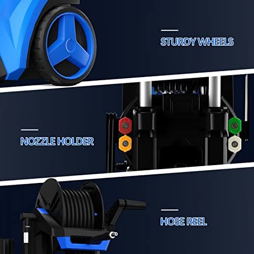 Electric Pressure Washer 4500 PSI 3.2 GPM Electric Power Washer with Smart Control and 3 Levels of Adjustment Effortlessly Clean Patio Blue 5