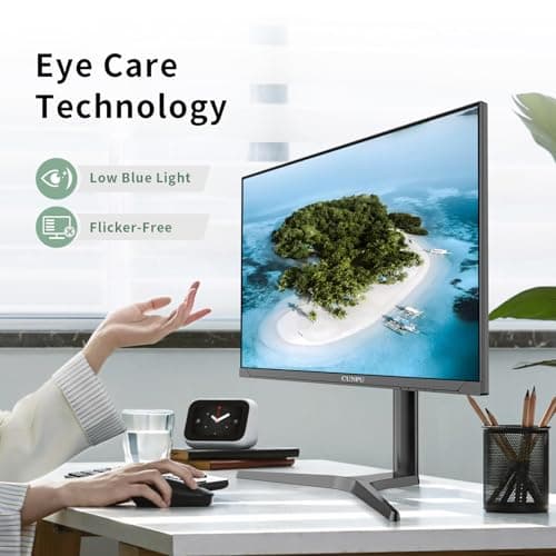 CUNPU 32 inch 4K UHD (3840 x 2160) Monitor IPS Ultra-Thin Computer Monitor 60Hz sRGB 100% Built-in Dual Speakers HDR10 VESA DisplayPort HDMI Height/Tilt/Pivot Adjustment 5