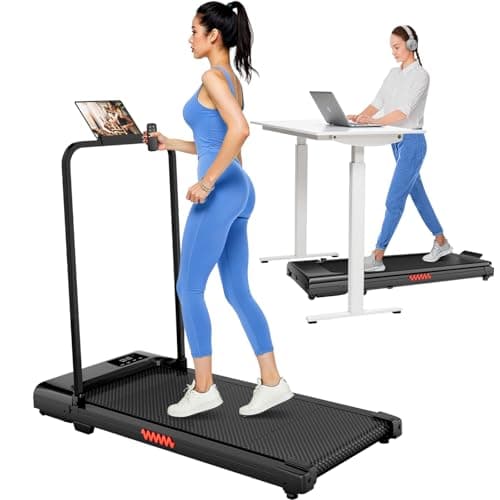Walking Pad, 3.0HP Walking Pad Treadmill with Handle Bar, 3 in 1 Portable Under Desk Treadmills for Home,Foldable Treadmill for Small Space,Compact Home Treadmills with Remote Control,300LBS Capacity
