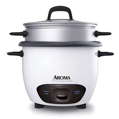 Aroma Housewares 14-Cup (Cooked) (7-Cup UNCOOKED) Pot Style Rice Cooker and Food Steamer (ARC-747-1NG),White