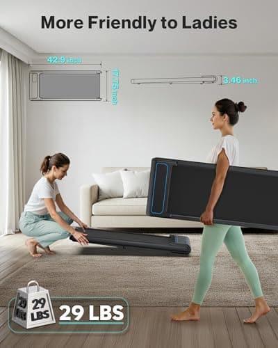 COZYINN 10% Incline Walking Pad - 2.5HP 4MPH 265+lb Capacity Treadmills for Home, Portable Foldable Adjustable Incline Treadmill with Mute Control, Works with KINOMAP 5