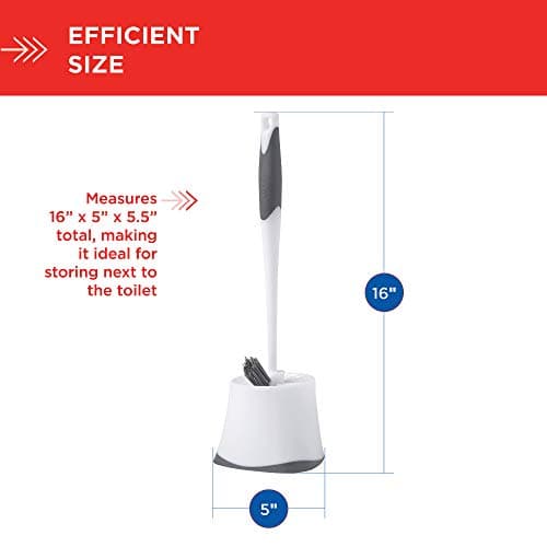 Clorox Under-Rim Toilet Bowl Brush with Corner Storage Caddy, 16 x 5 x 5.5 in 7