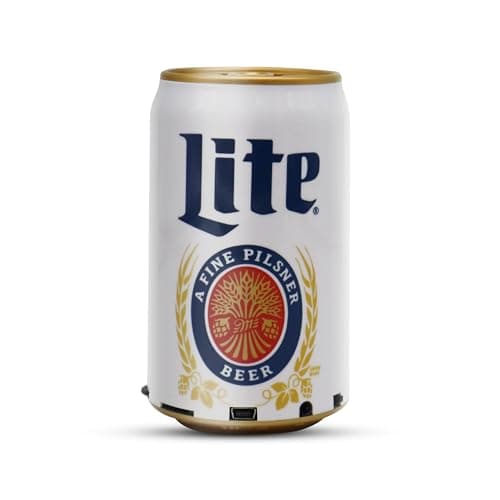 Gabba Goods Miller Lite Can Shape Bluetooth Speaker, Portable Wireless Speaker with Bluetooth 5.0, AUX, USB Slot & TF Slot | Loud Bass Sound | Compact Design for Indoor & Outdoor Use & Travel