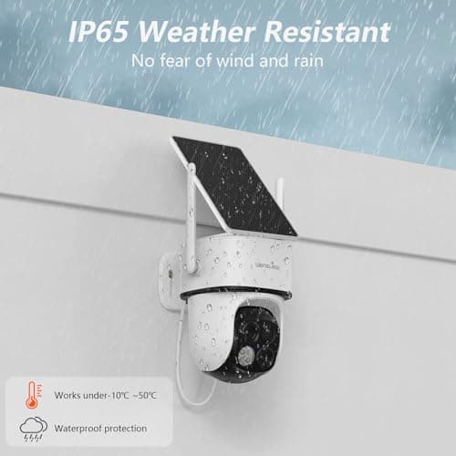 wansview Security Cameras Wireless Outdoor-2K Dual Lens Home Security Cameras, 360° View, Solar Panel Battery Powered, Color Night Vision, PIR Sensor, IP65 Waterproof, Work with Alexa, B7 2P White 8