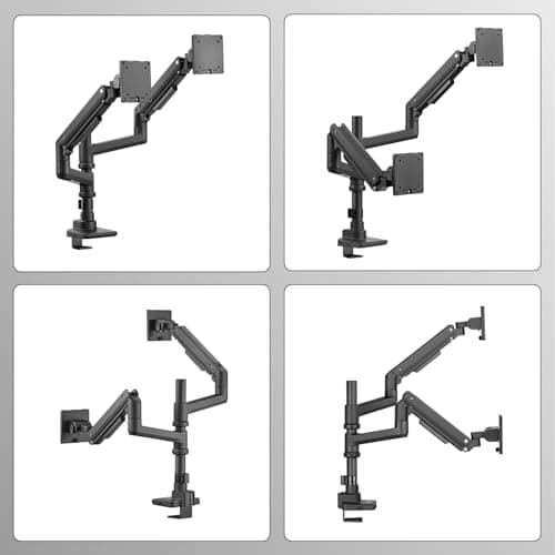 G-PACK PRO Dual Monitor Arm for 17-49 Inch Ultrawide Screens – Heavy Duty Monitor Arm Desk Mount – VESA Mount with Clamp and Grommet Base – Holds Up to 44 lbs. Each 9