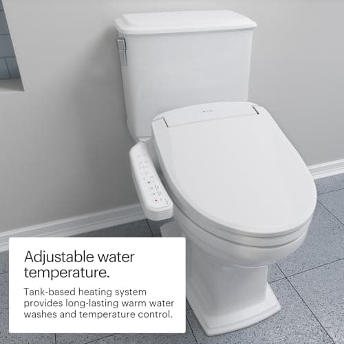 Brondell SE400-EW Swash SE400 Electric Bidet Toilet Seat With Heated Seat, Oscillating Stainless Steel Nozzle, Warm Air Dryer, Night Light, Gentle Close Lid, White Side Arm Control, Elongated 7