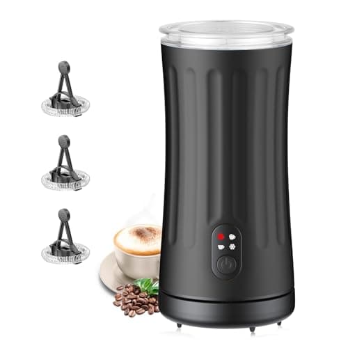 Ovetedot Milk Frother,8.1oz Automatic Hot and Cold Foam Maker, Electric Milk Frother(Black)