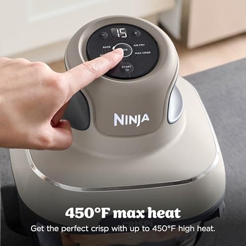 Ninja Crispi 4-in-1 Glass Air Fryer | 450°F | Non-Toxic | 4QT & 6-Cup Glass Containers w/Lids | Microwave, Freezer, Dishwasher Safe | Max Crisp, Air Fry, Bake, Recrisp | Stone | FN101ST 12