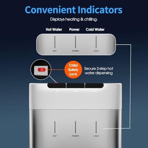IKT Self Cleaning Bottleless Water Cooler Dispenser with Filter Built-in 4 Stage Filtration Hot Cold and Room Water Silver 3