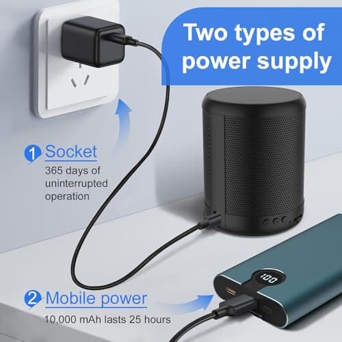 TnoxHD Indoor Camera Bluetooth Speaker, HD Wireless Home Security Camera with Night Vision, Motion Detection 24/7 Recording, SD/Cloud Storage-WiFi Nanny Cam Baby Monitor 8