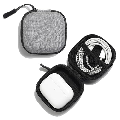 Futanwei Compatible for QXQ J55 Wireless Earbuds Case Bluetooth Headphones J55 Case - Carrying Headphone Case - EVA Earbuds Case - Full Body Rugged Case - Small Storage Bag with Mesh Pocket, Grey